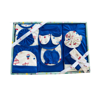 Blue 14 Pieces Full New Born Baby Gift Set (0-3 months)